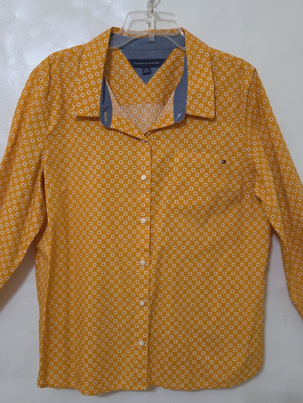 Tommy Hilfiger Yellow Floral-Print‎ Button Down Shirt